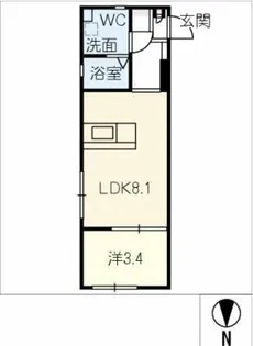 グランイニシオ徳川【3階】の間取り