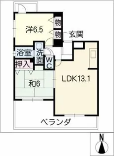 グランパス朝岡【5階】の間取り