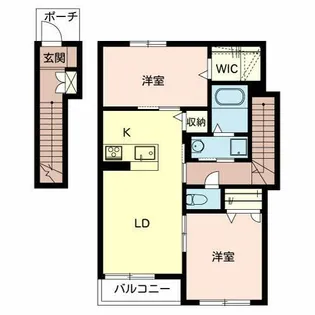 ヴーヴレ【2階】の間取り