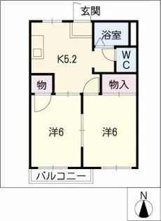 アーバンヒルズB棟【2階】の間取り