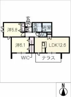 仮)Fika Kisogawa【1階】の間取り