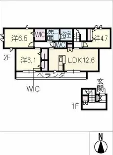 仮)Fika Kisogawa【2階】の間取り