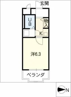 ジュネス原【4階】の間取り