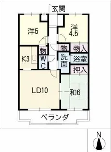 プラバフォー城西【3階】の間取り