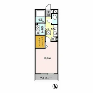 セジュールベガ【1階】の間取り