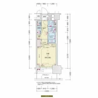 プレサンス ジェネ 上前津【0310号室】の間取り