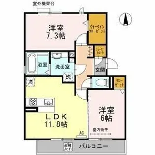 コンコルディアかみやしろ NORTH【3階】の間取り