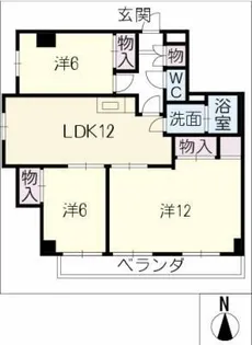 千成ソミュール日比野601号室【6階】の間取り