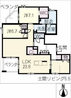 ハムステッド メゾン【2階】の間取り