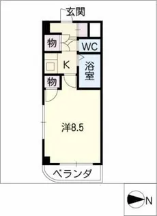 アームス東畑【3階】の間取り
