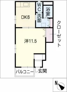 ハイステージ浪ノ上【1階】の間取り