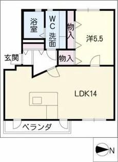 グエルかじた【2階】の間取り
