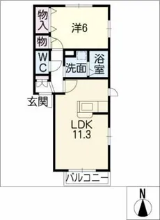 メゾン・ド・タマミズ【2階】の間取り