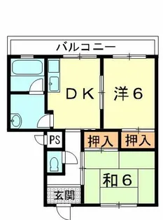 ハイツ中川【303号室】の間取り