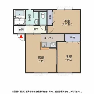 サンビレッヂさくら A【2階】の間取り