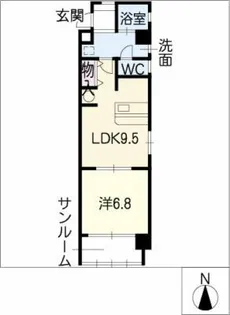 サン・ウエダビルⅡ【5階】の間取り