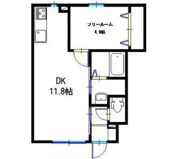 サニーフラット神屋【1階】の間取り