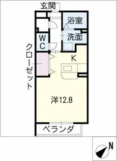 ビアン シュール美園【1階】の間取り