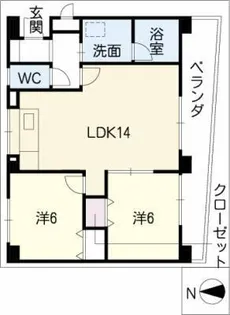 サンシャイン本郷B棟【2階】の間取り
