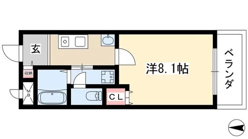 サリーレ中平【1階】の間取り