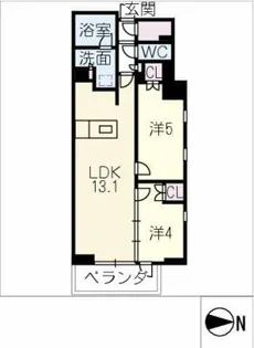 GRANPASEO名古屋伏見【2階】の間取り