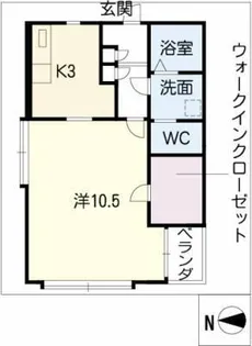 フローラルパレス【3階】の間取り