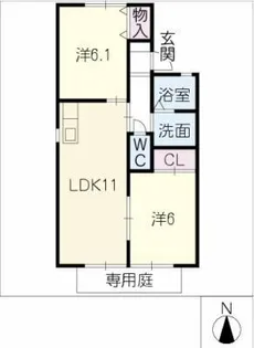 トークヴィレッジⅡ【1階】の間取り