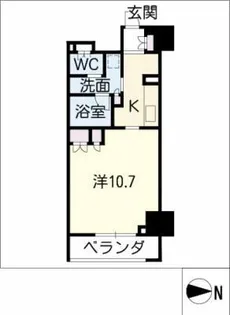 カスタリア栄【10階】の間取り