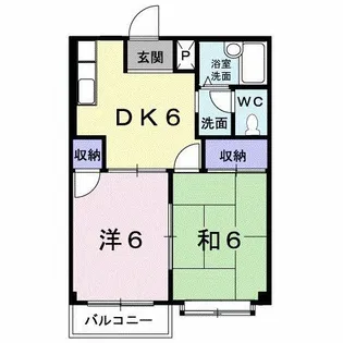 エルディム秀和【2階】の間取り