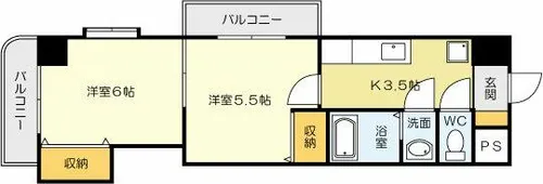 中津口センタービル【9階】の間取り
