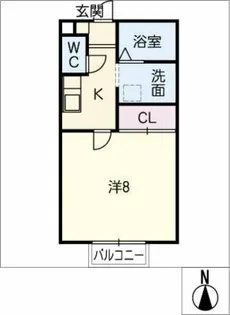 ミレージュ B【1階】の間取り