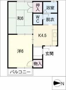 ラ・メゾン【1階】の間取り
