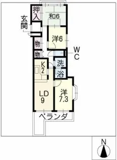 フォレスト平芝【3階】の間取り