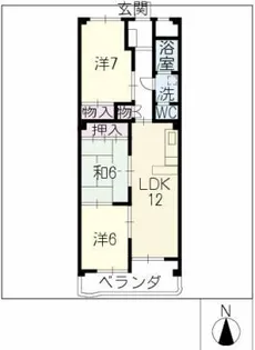 第3レオン光園【1階】の間取り