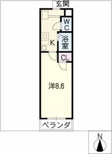 クリスタルコート川名【3階】の間取り
