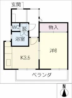 セゾンよもぎ台【5階】の間取り