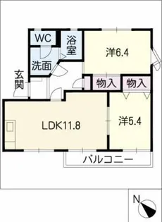フレグランス牛川 A棟【2階】の間取り