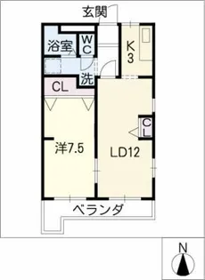 グレイス本山【1階】の間取り