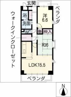 ベルクルール杉本Ⅱ【5階】の間取り