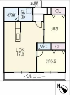 メゾンクレール【3階】の間取り