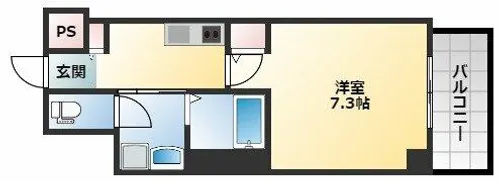 1Kの間取り画像