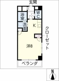 レイパークマンション【6階】の間取り