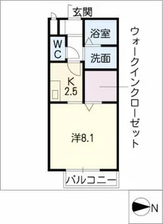 エクセル白山【2階】の間取り