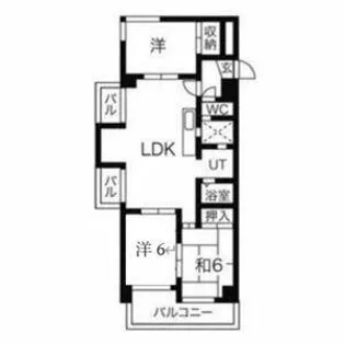 ユニバースビル【2階】の間取り