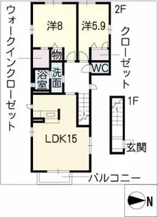 コーポ山根【2階】の間取り