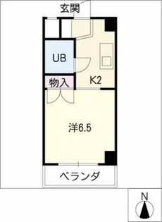 コスモシティ88【510号室】の間取り