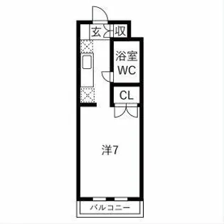コスモシティ88【406号室】の間取り