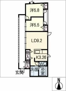 Calm cuatro【1階】の間取り
