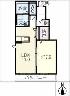 NOAH瑞穂【1階】の間取り