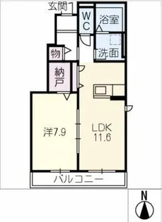 NOAH瑞穂【1階】の間取り